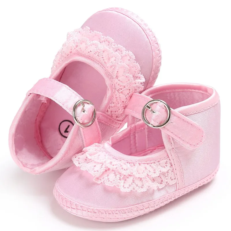 

Newborn Baby Girl Lace Princess Soft Shoes Shallow Fringe Soft Soled Non-slip Footwear Shoes New Arrival