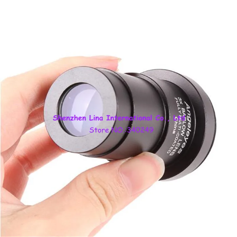 Angeleyes المعادن 3X 5X موسع 1.25 بوصة العالمي تلسكوب مزدوجة بارلو مرآة 3X 5X بارلو عدسة AngeleyesBlack