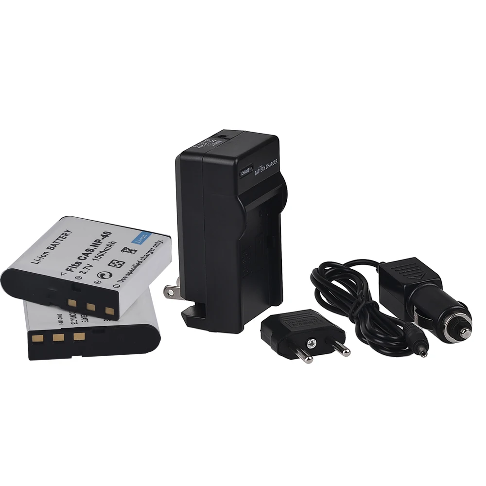 2pcs NP 40 np 40 1500mah Replacement lithium battery Batteries with