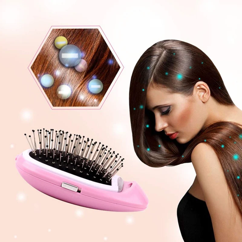 Портативная электрическая ионная расческа для волос с отрицательными ионами, расческа для волос