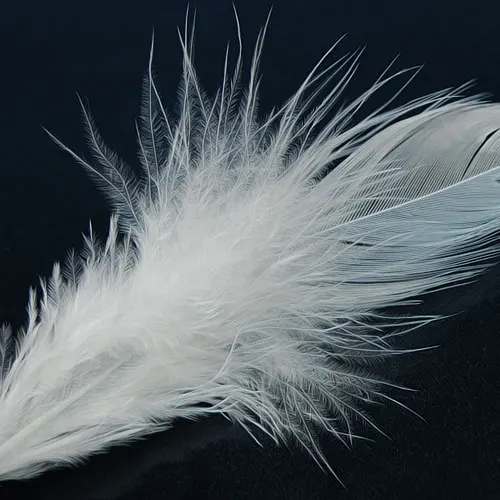 Beautiful Rooster Cock Coque Saddle Feather 3-4 Inch Multi-Purpose Craft Supplies for Clothes Home Decor - White
