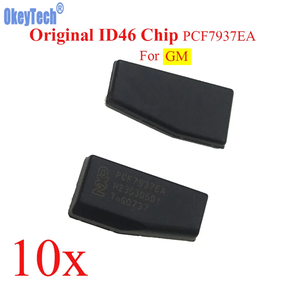 OkeyTech 10pcs lot Original Blank Car Key Chips ID46 PCF7937EA Carbon Auto Transponder Chip for GM Key High Quality Wholesale