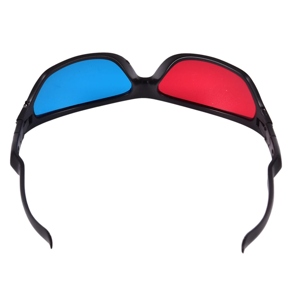 5pcs/set Frame Red Blue 3D Glasses For Dimensional Anaglyph Movie Game DVD Black