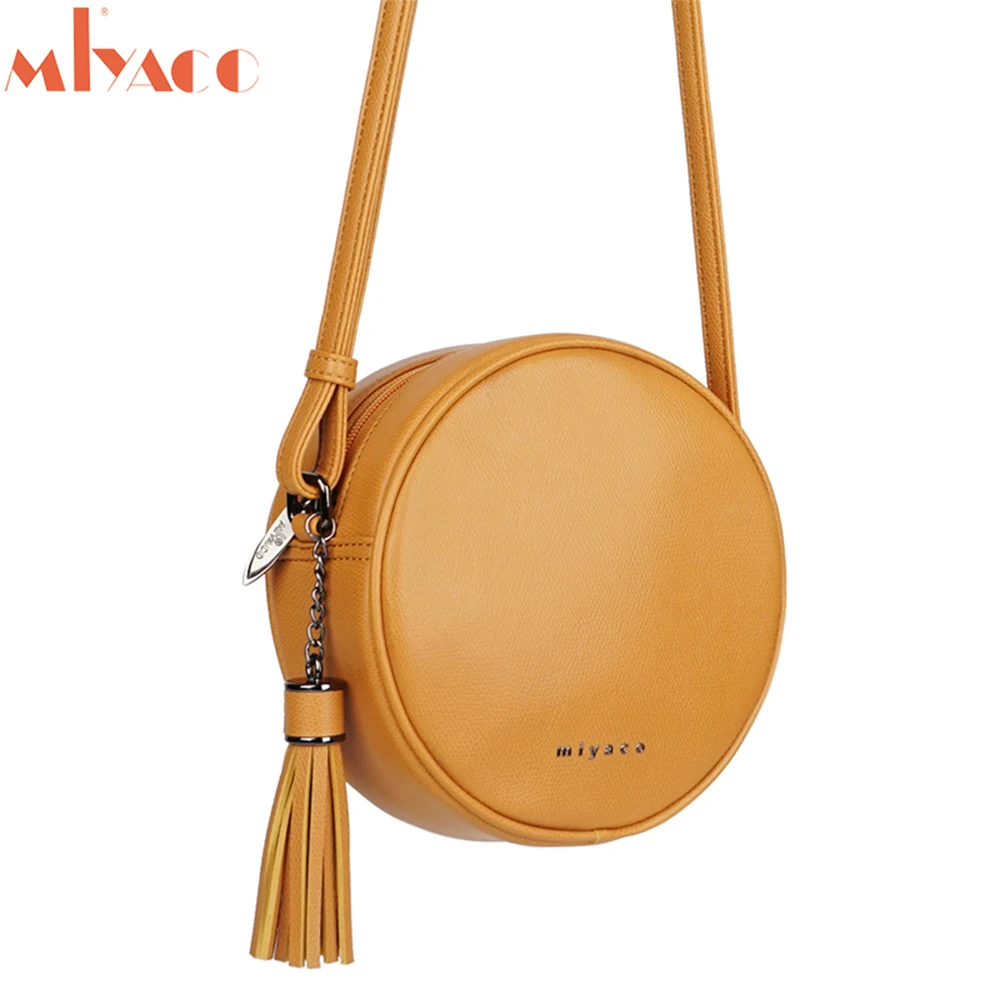 Miyaco الأزياء Crossbody حقائب سيدات الكتف حقيبة العلامة التجارية رسول أكياس صغيرة السيدات عبر الجسم أكياس مع شرابة