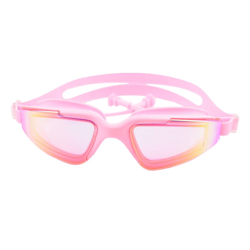 Новые взрослые очки для плавания, затычки для ушей, водонепроницаемые противотуманные УФ очки для мужчин и женщин, очки для плавания в бассейне, силиконовые очки для плавания ming