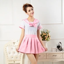 UPHYD Anime Cosplay School Uniform Cheerleader Costume S-XL Japanese School Girls Stage Performance Sailor Suits