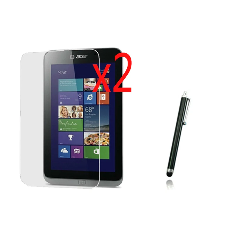 

3in1 2x LCD Clear Screen Protector Films Protective Film Guards +1x Stylus Pen For Acer Iconia W4-820 W4 820 8" Tablet