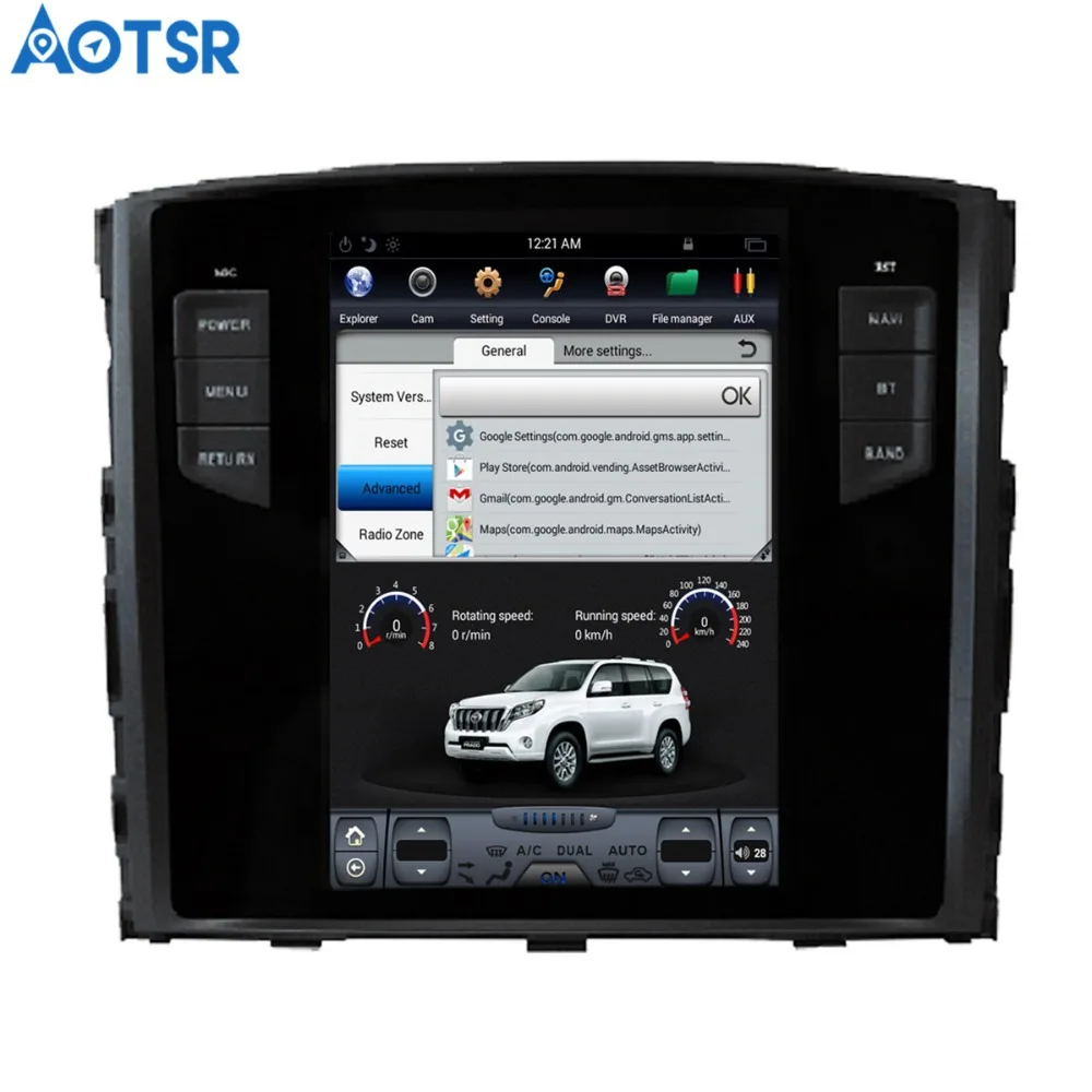 Flash Deal Aotsr Android 7.1 Tesla style Car No DVD Player GPS Navigation For MITSUBISHI PAJERO V97 V93 Shogun Montero 2006+ headunit 2