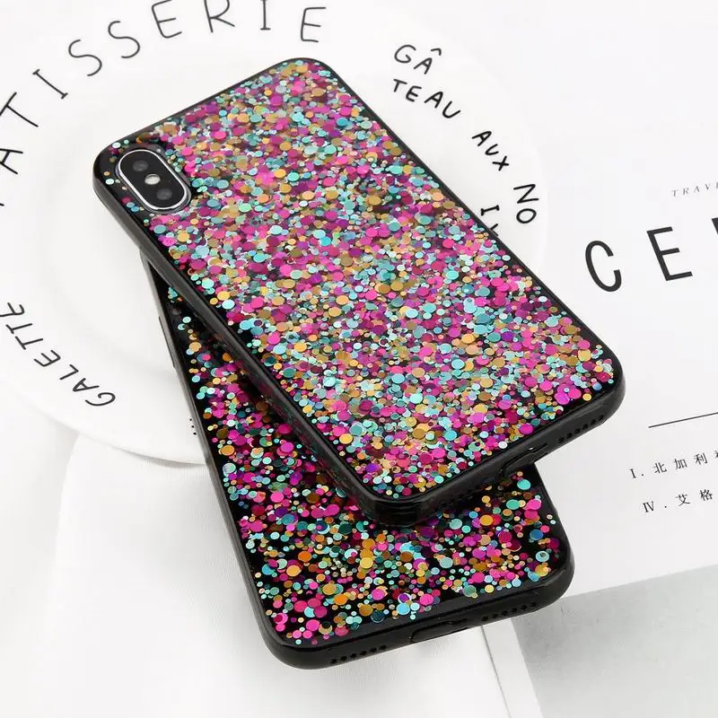 

Soft Bling Glitter Sequins Phone Case For iPhone X 10 8 Plus Silicon TPU Shockproof Cover For iPhone 6 6S 7 Plus Fashion Shell