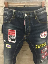 2018  New Skinny Jeans For Men Black Jeans Distressed Stretch Men Holes Stylish Fashionable Jeans Straight Male Jean fear of god