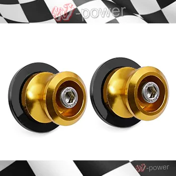 

M6 Swingarm Sliders Spools stand screws For Yamaha YZF R1 R6 R6S MT-09 FZ-09 FZ6 FZ8 FZ1 XJR 1300 R25 R3 Gold