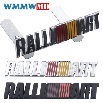 

3D Chrome Plated Metal Emblem Grille car badge sticker for mitsubishi ralliart asx lancer outlander galant pajero ralliart Etc