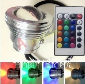 shipping10W RGB Светодиодный прожектор Прожектор входное напряжение 24 v+ контроллер