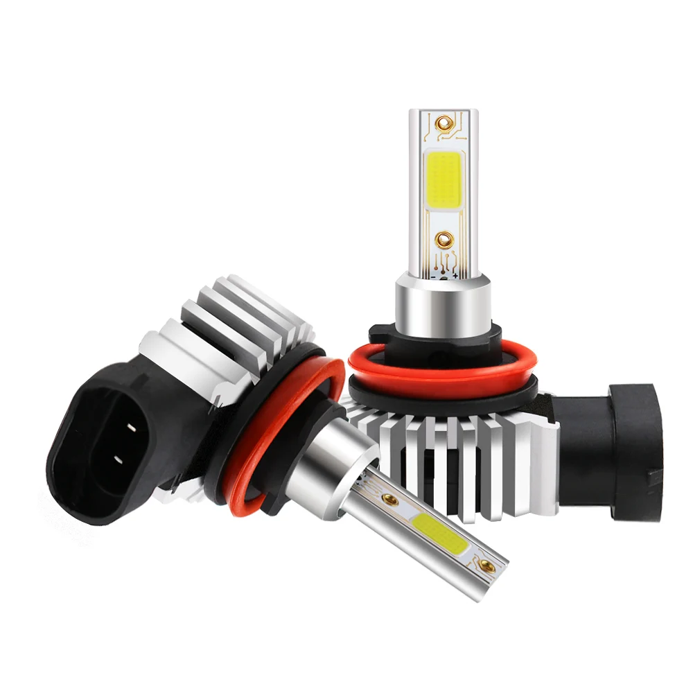 

2 x 120W White H8 LED Bulbs High Power Big Cob Chip H11 LED Car Fog/Driving DRL Light Error Free For BMW E90 325i 328i 335i -2x