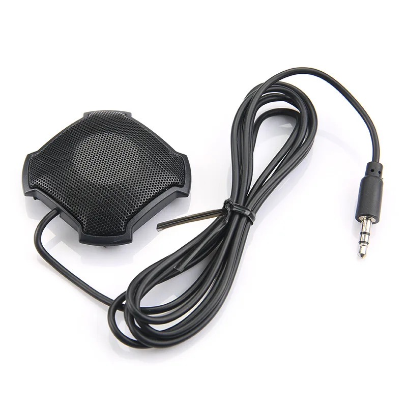 Конденсаторный микрофон, разъем 3,5 мм, настольный, всенаправленный, компьютерный, конференц-микрофон для Skype, Voip, голосовой чат - Цвет: Black