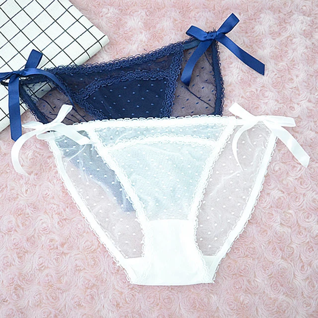 SP&CITY Sweet Girl Underwear Hollow Out Transparent Panties Women