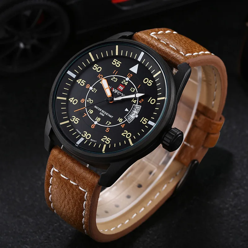 Relogio Masculino модные часы NAVIFORCE кварцевые Спорт Военная Униформа для мужчин Элитный