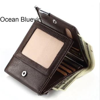 

OCEAN BLUEVIN Men's Leather Wallet 30% Off Card Position Fashion Wallet Short Coin Pocket