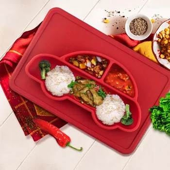 

Baby Feed Bowls Plate Tableware Children Container Placemat Dishes Assiette Enfant Infant Feeding Cup Child Silicone Kids Plate8