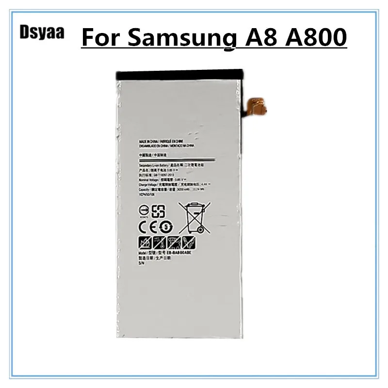 Запасная батарея для Samsung EB-BA800ABE GALAXY A8 A8000 A800F A800S A800YZ подлинный аккумулятор