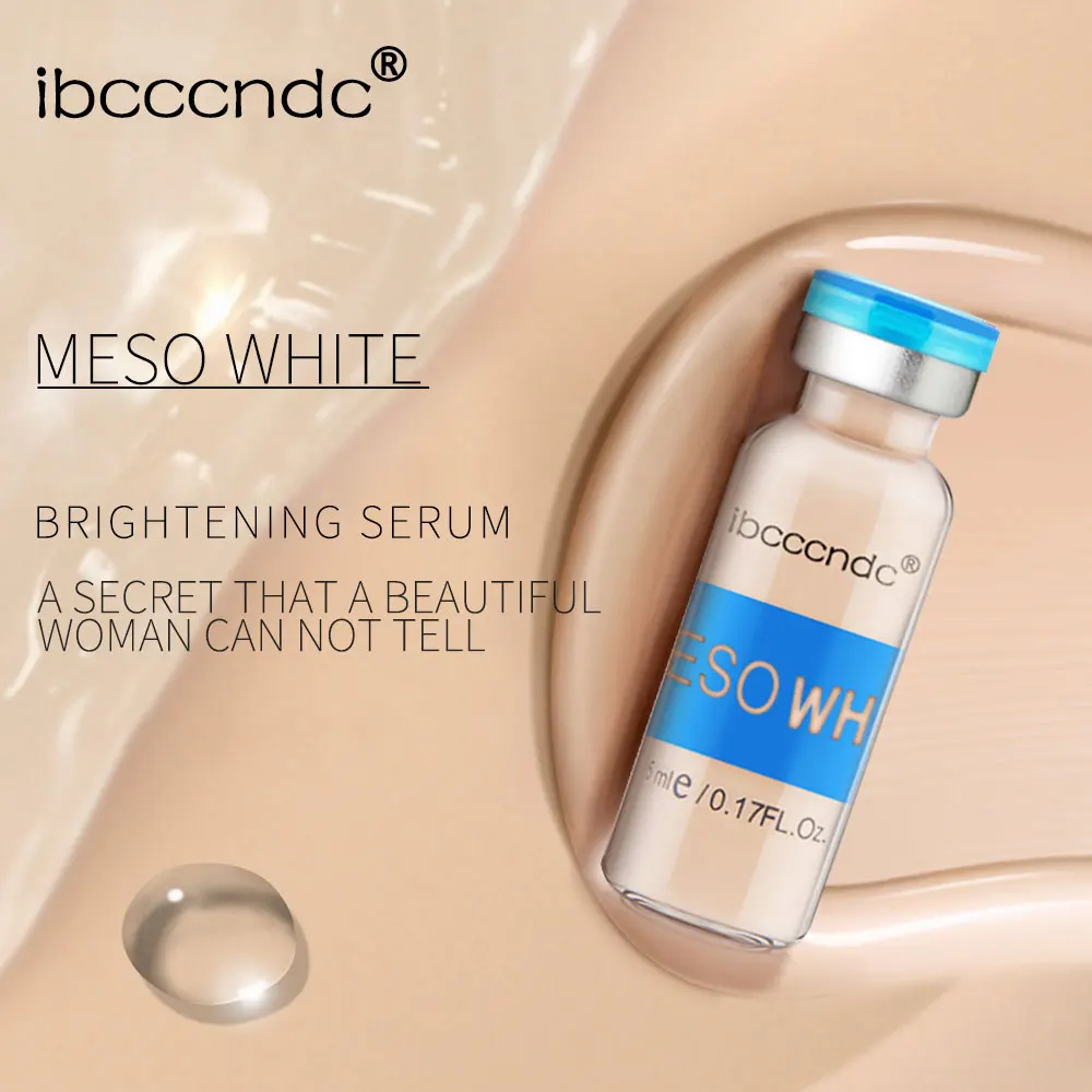 Hot 10pcs/set 5ml BB Glow Skin Cream Meso White Brightening Serum with Dropper Natural Nude Concealer Skin Whiting Foundation