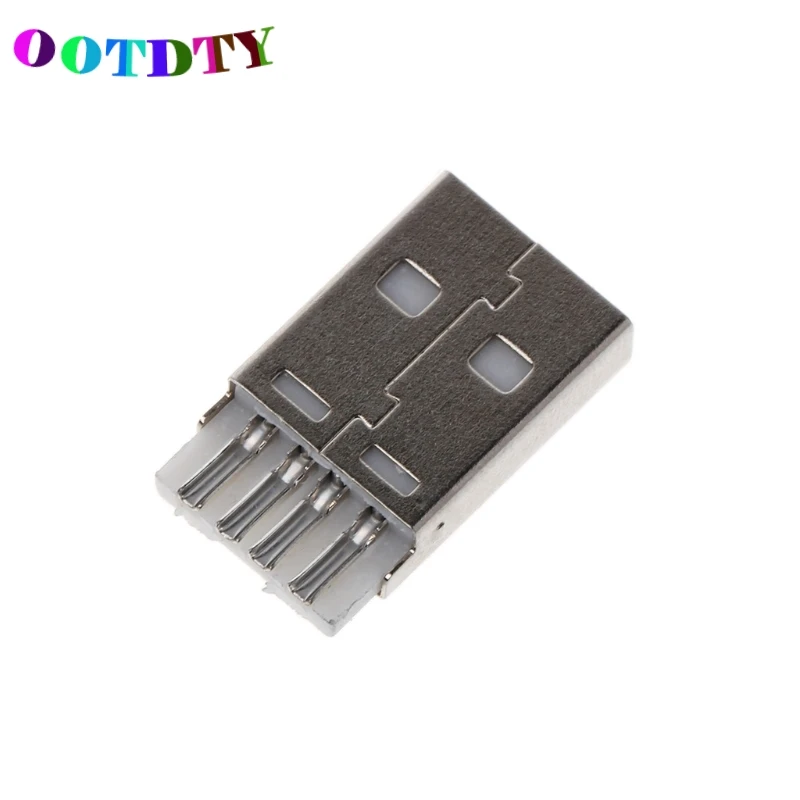 OOTDTY 10 шт. DIY USB 2 0 Тип A штекер 4P адаптер разъем с пластиковой оболочкой