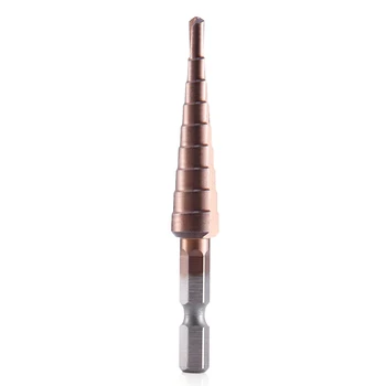 

1 pcs HSS Hex Shank Straight Flute Drill Bit With Cobalt Spiral Flute Step Drill Bit With Cobalt 3-12 3-14 4-12 mm