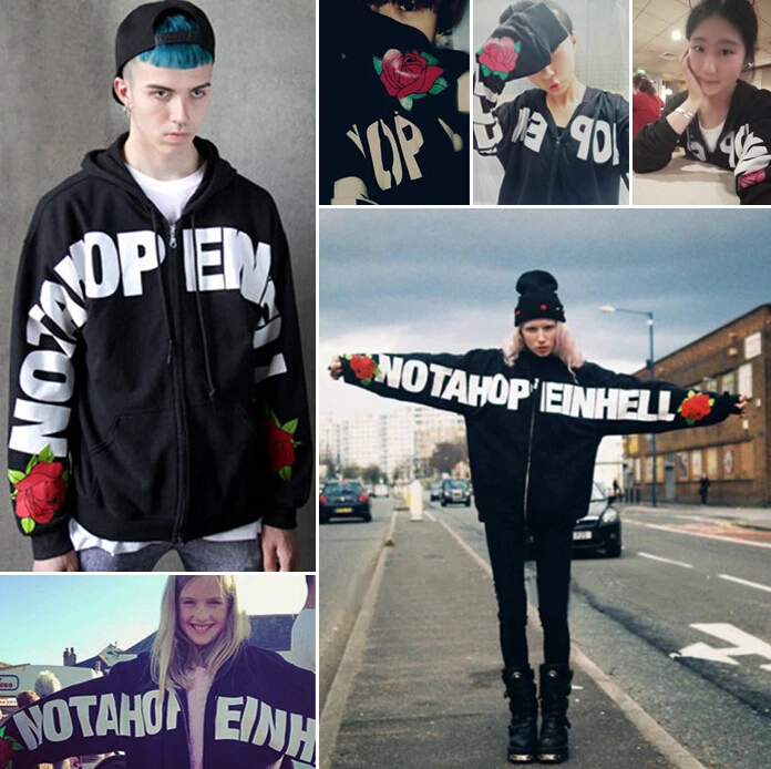 Streetstyle Inspiration Hoodies and Sweatshirt Letter Rose