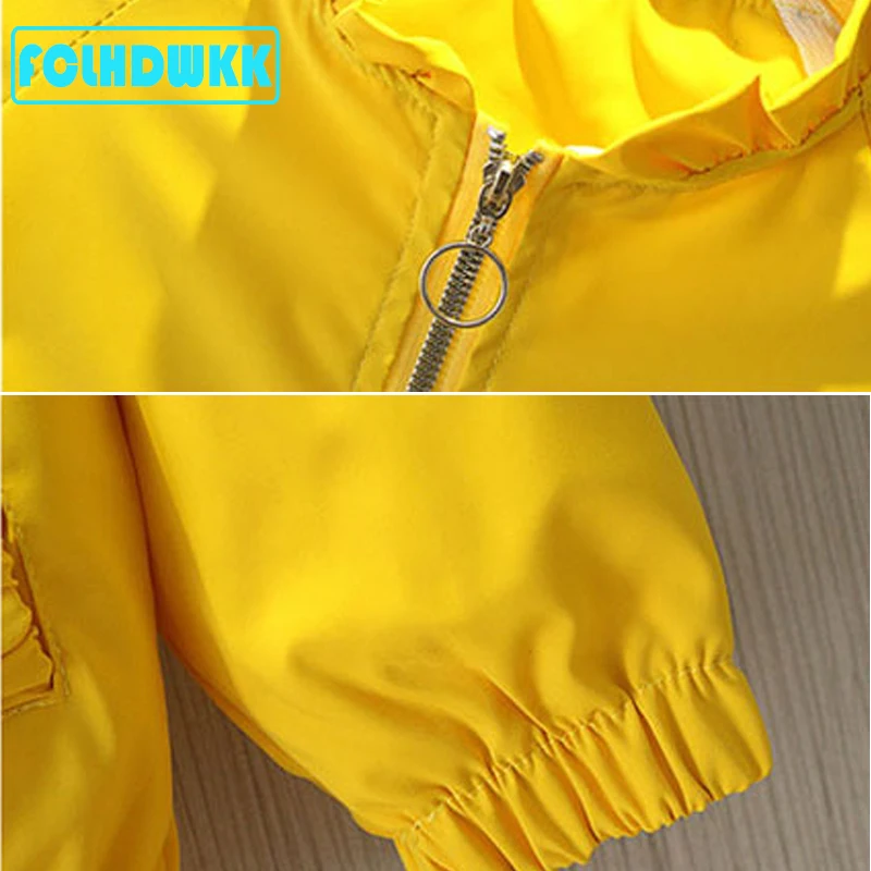 FCLHDWKK/пальто с длинными рукавами для девочек летняя куртка Детское пальто с цветочным рисунком для девочек коллекция года, весенне-летняя тонкая верхняя одежда в европейском стиле для девочек, топы