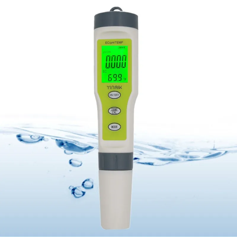 С подсветкой цифровой воды тесты er 4 в 1/3 1 EC/TDS/PH/TEMP качество мониторы комплект для