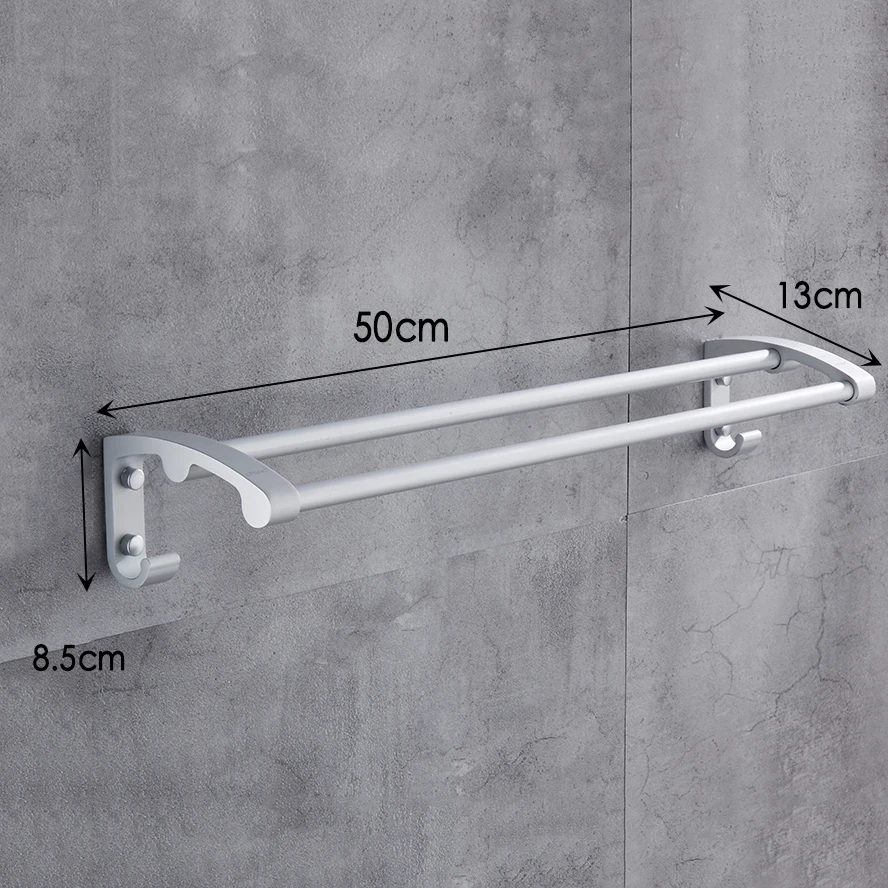 Двойной держатель для полотенец, хромированная отделка, аксессуары для ванной комнаты