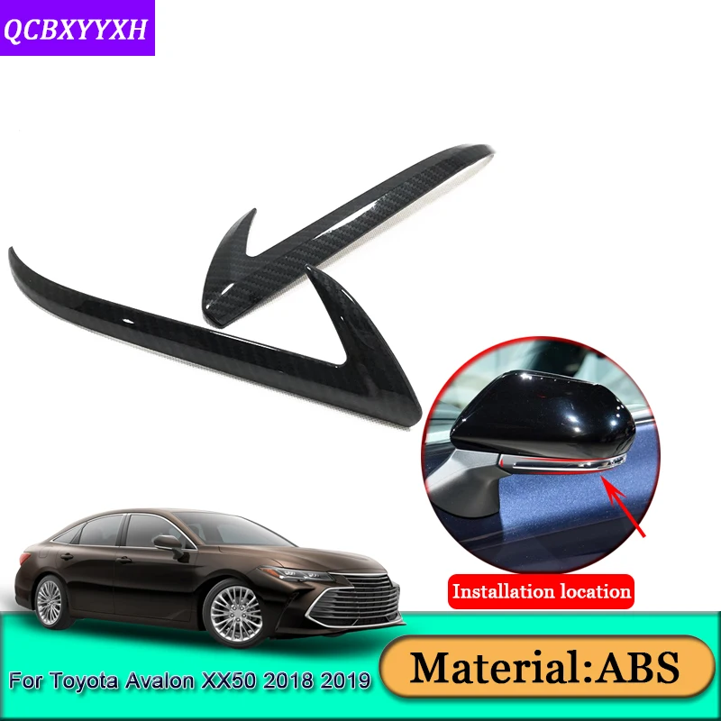 

Car-Styling ABS For Toyota Avalon XX50 2018 2019 Car Rearview Mirror Cover Sequins Decorative Strips Stickers Auto Accessories