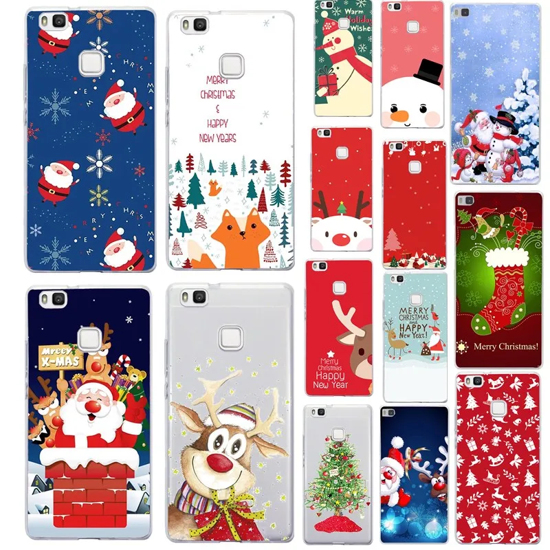 Cover for Huawei P20 Lite Luxury Soft Silicone Merry Christmas Back Case P Smart Mate 10 P10 P9 P8 lite 2017 |
