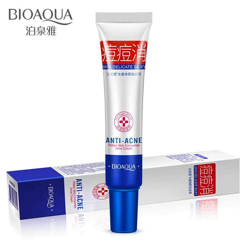 Горячая BIOAQUA бренд дикие овощи лечение акне лица Уход за Кожей крем от шрамов анти