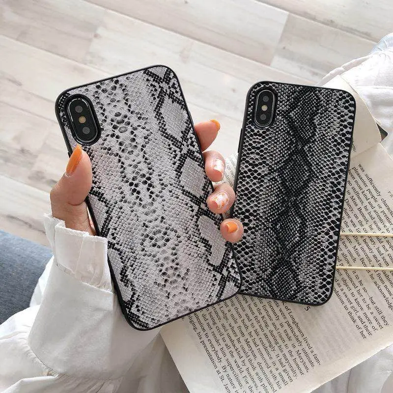 

Retro snake skin phone case coque for iphone XS Max XR XS Matte soft tpu case for iphone X 6 6s 7 plus 8 plus back cover fundas