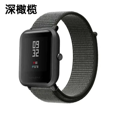 22 мм 20 мм нейлоновый ремешок для Xiaomi Amazfit Bip Pace ремешок на запястье нейлоновая петля ремешок на липучке Смарт часы аксессуары браслет