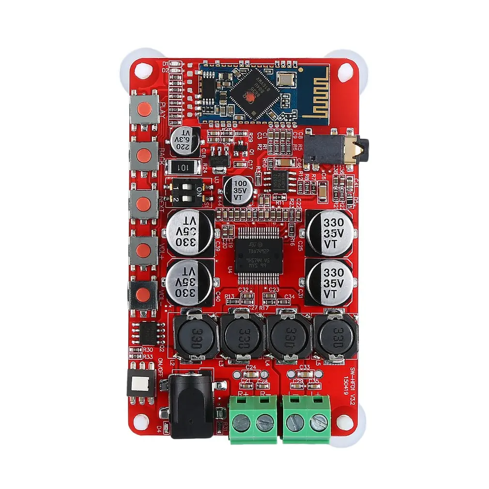 TDA7492P Power Amplifier Board Audio Receiving Digital Power Amplifier Board Csr4.0 Hf01 Durable Red Color