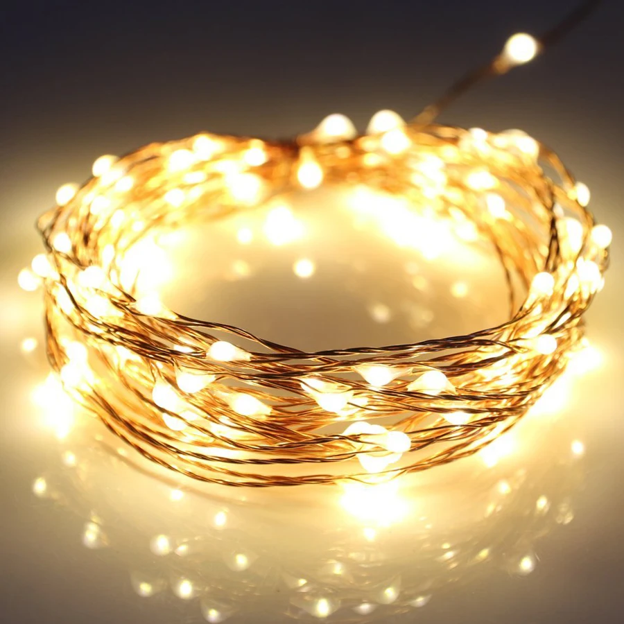 copper wire string lights