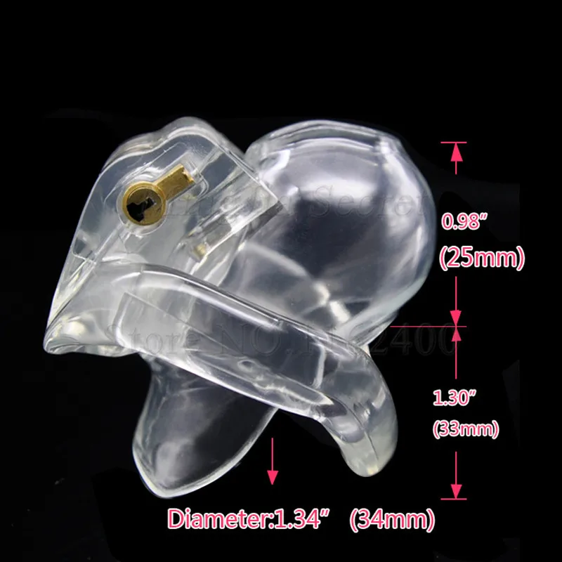 Мужской Пояс верности из смолы The Nub of HT V3 с 4 кольцами на пенис супер короткая