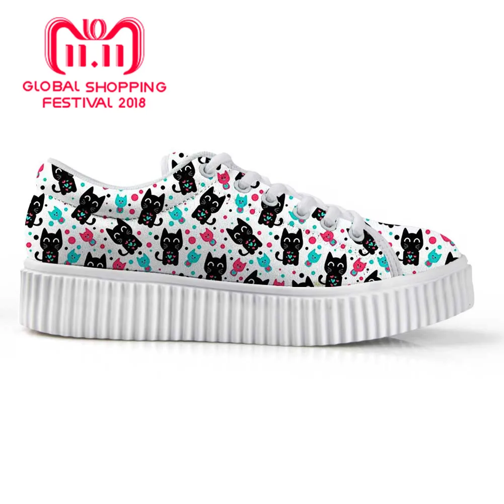 

Burmese Cat Pattern Print For Women Low-cut platform shoes