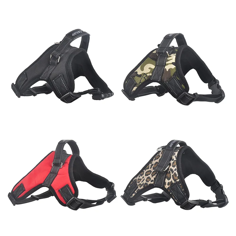 

Fashion Big Dog Soft Adjustable Harness Pet Large Dog Walk Out Harness Vest Collar Hand Strap for Small and Large Dogs Pitbulls