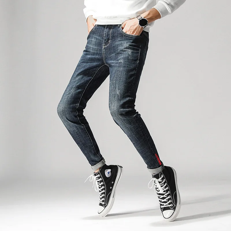 New Fashion Jeans Men  Slim Racer Biker Jeans Fashion Hiphop Skinny Jeans Men