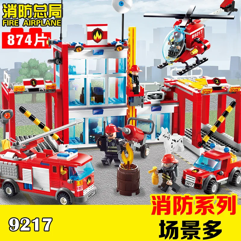 9217 874pcs Fire Rescue Constructor Model Kit Blocks Compatible LEGO Bricks Toys for Boys Girls Children Modeling 9217 874pcs Fire Rescue Constructor Model Kit Blocks Compatible LEGO Bricks Toys for Boys Girls Children Modeling