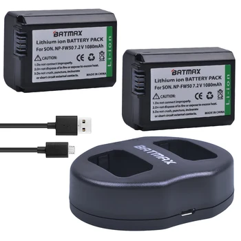 

2x NP-FW50 NP FW50 Replacement Li-ion Battery&Dual USB Charger for Sony NEX-5 NEX-7 SLT-A55 A33 A55 A37 A3000 A5000 A51000 A6000