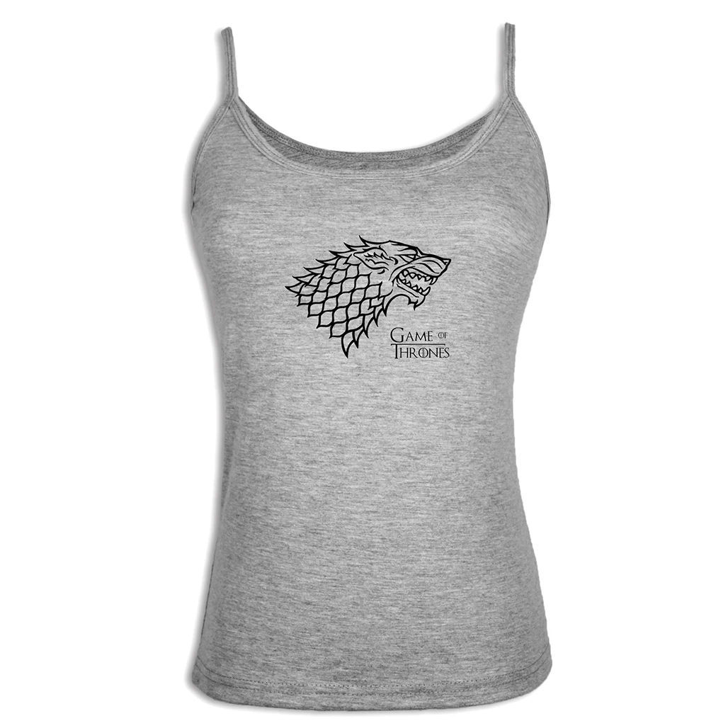 Игра престолов House STARK Семья Direwolf скоро зима бретели Для женщин модные панк Фитнес майка для девушек femme Игра престолов House STARK Семья Direwolf скоро зима бретели Для женщин модные панк Фитнес майка для девушек femme