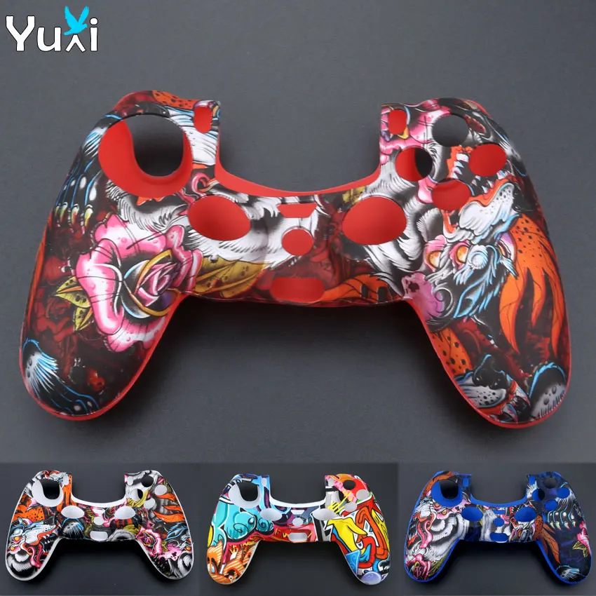 

YuXi Soft Silicone Camo Protective Cover Skin Rubber Case For Sony Dualshock 4 PS4 DS4 Pro Slim Controller