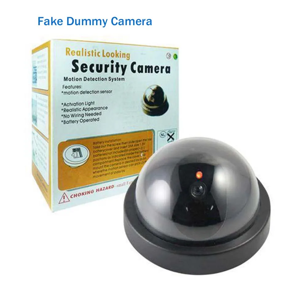 Dummy Dome Surveillance Security Camera with LED Sensor Light Flashing