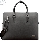 Best Price as low as $225.73 YINTE Fashion Men's Briefcase Business Leather Handbag Men's Thin Section Handbag Lightweight Totes With Lock Portfolio T8511-5