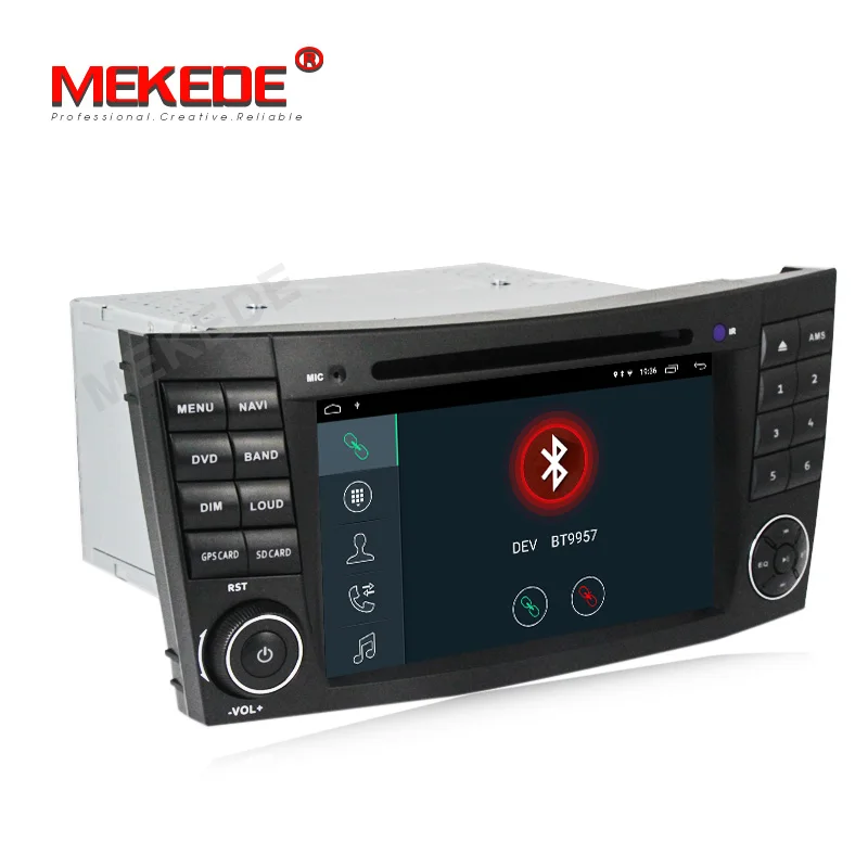 Discount MEKEDE Two Din Car Multimedia Player Android 9.1 DVD Player For Mercedes/Benz/E-Class/W211/E300/CLK/W209/CLS/W219 GPS Radio 3