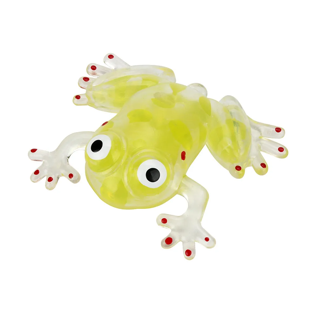 Новинка 6 см шарик стресс мяч липкий выдавливание лягушки сжимающий стресс рельефный питчер сквиш - Цвет: Yellow